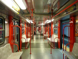 Inside a Line 1 train